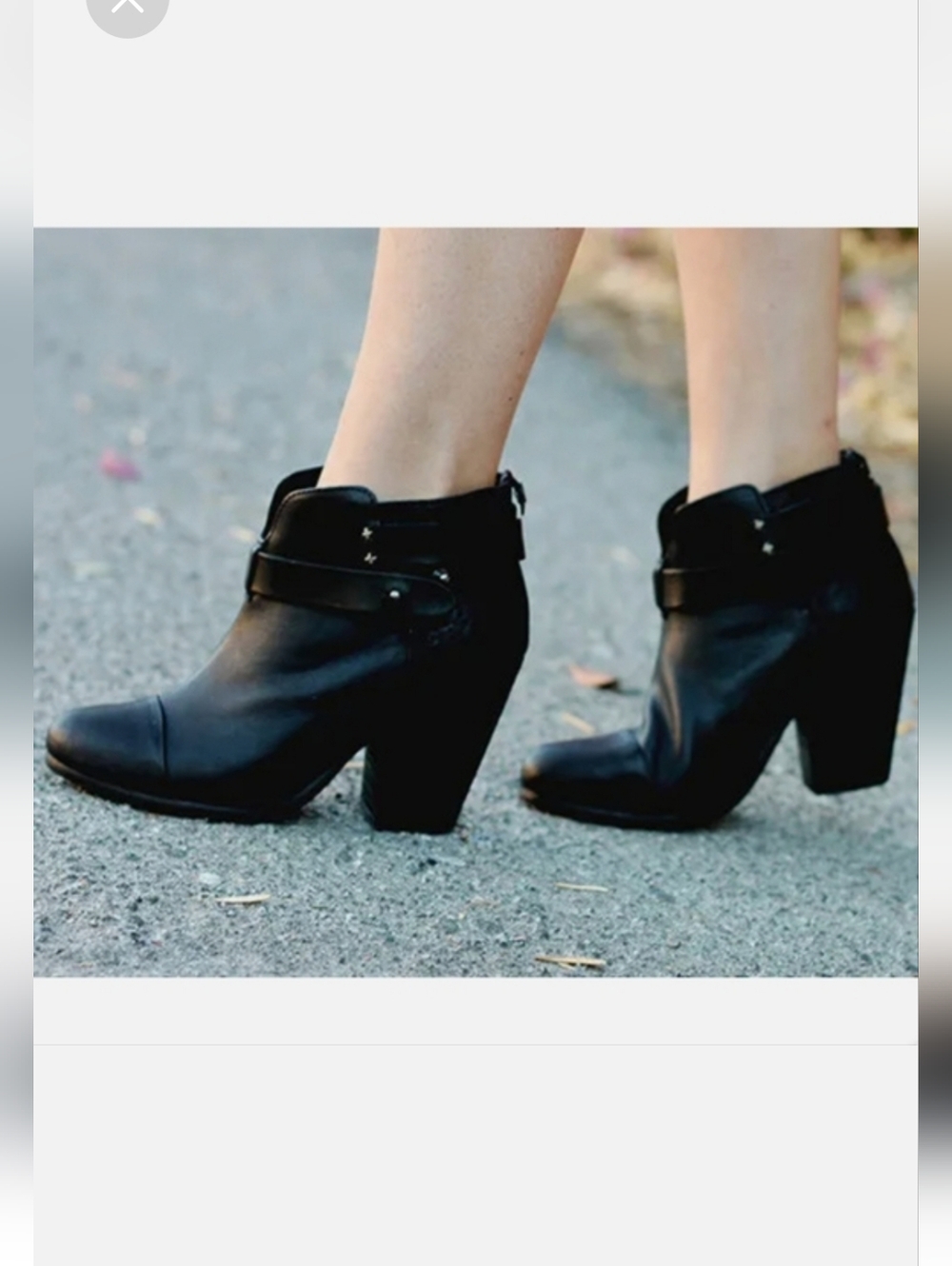 Rag & Bone Harrow Ankle Black Leather Booties